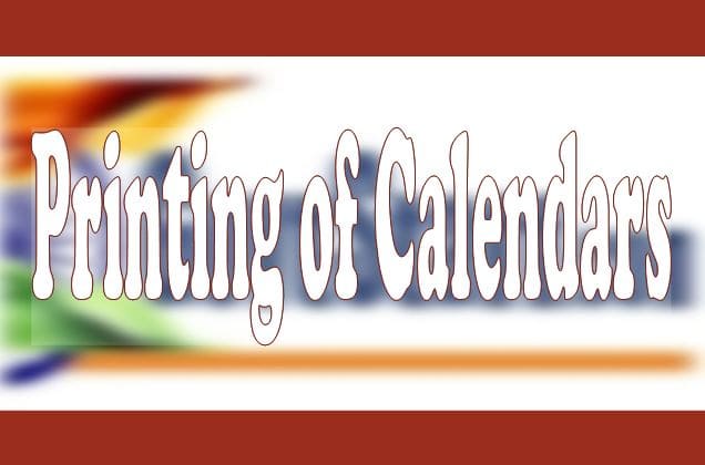 Printing of Calendar : Railway board decided to allow printing of calendars 