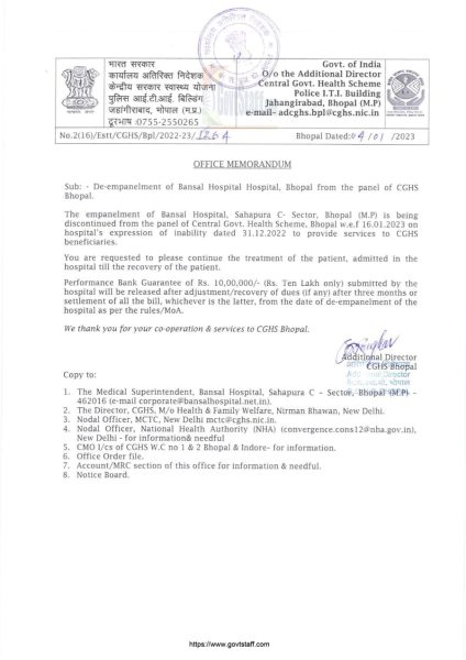 de-empanelment-of-bansal-hospital-hospital-bhopal-from-the-panel-of-cghs-bhopal-om-dated-04-01-2023