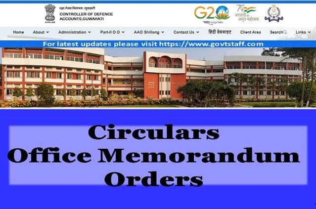 Processing of GeM bills – CDA Guwahati Circular No. 15 dated 17.02.2023