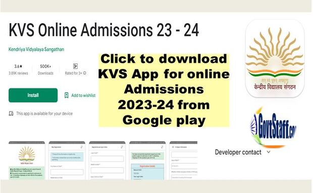 Get the Kendriya Vidyalaya Sangathan Admissions 2023-2024 app on Google Play