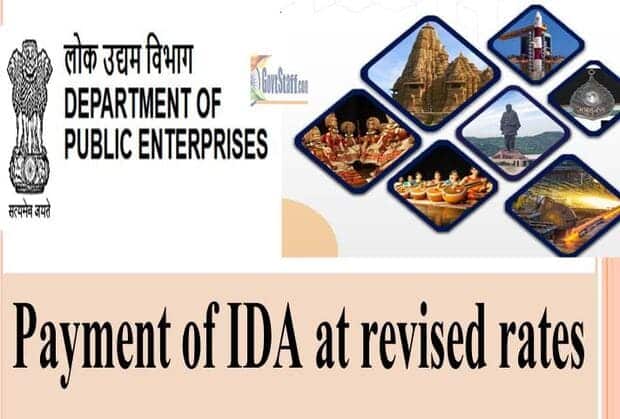 Revised rates of DA Payment @ 215.4% for IDA Employees in CPSEs – 2007 Pay Scales