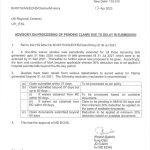 ECHS Advisory on Processing of Pending Claims due to Delay in Submission