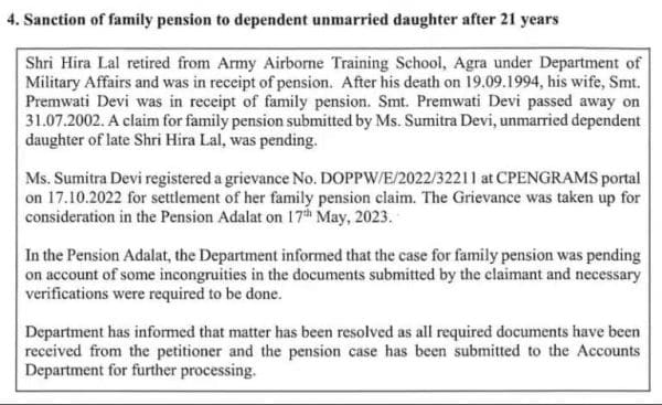 success-story-4-family-pension-to-unmarried-daughter-after-21-years-govtstaff