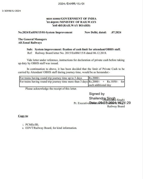 fixation-of-cash-limit-of-private-cash-to-be-carried-by-attendant-obhs-staff-during-journey-time-system-improvement
