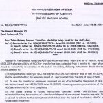 Inter-Railway Request Transfer-Hardships being faced by the staff Instructions issued by Railway Board vide RBE No. 73-2024