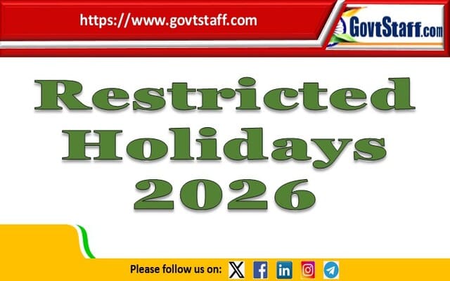 List of Restricted Holidays to be observed in the Administrative Offices of Central Government located at Delhi / New Delhi during the year 2026 List of Restricted Holidays to be observed in the Administrative Offices of Central Government located at Delhi / New Delhi during the year 2026