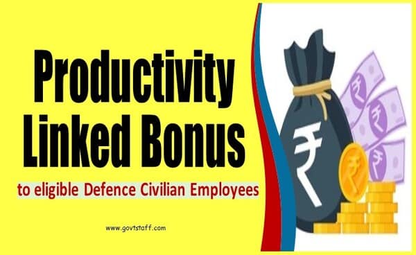 Productivity Linked Bonus payable to the Defence Civilian employees of the Indian Navy for the year 2024-2025: MoD Order dated 24.10.2025