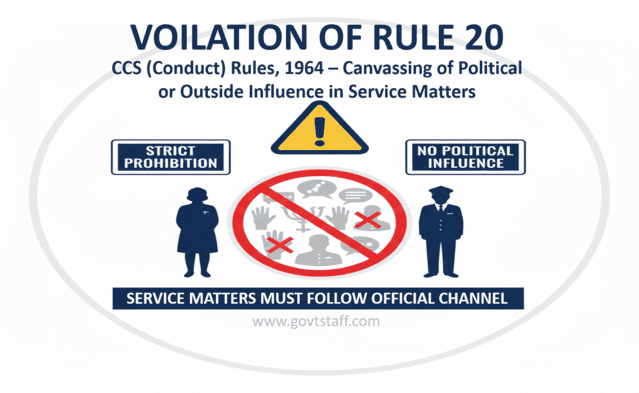 Violation of Rule 20 of the CCS (Conduct) Rules, 1964 – Canvassing of Political or Outside Influence in Service Matters : EPFO order dated 12-12-2025 Violation of Rule 20 of the CCS (Conduct) Rules, 1964 – Canvassing of Political or Outside Influence in Service Matters : EPFO order dated 12-12-2025