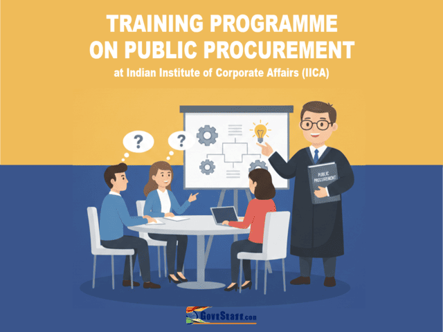 Training Programs on Public Procurement for Government officers at Indian Institute of Corporate Affairs (IICA) – Finance Ministry OM dated 10.12.2025