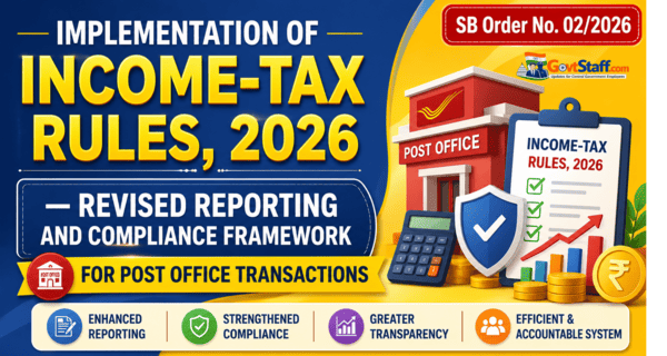 Implementation of Income-tax Rules, 2026 — Revised Reporting and Compliance Framework for Post Office Transactions – SB Order No.02/2026