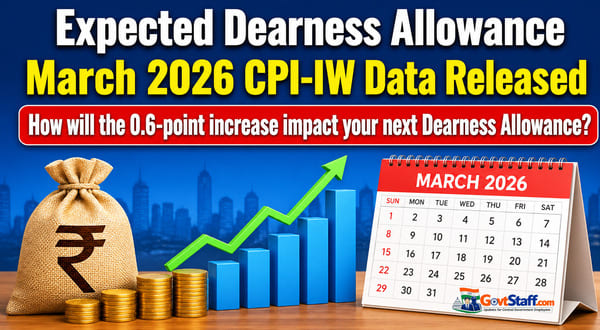 March 2026 CPI-IW Data Released: How will the 0.6-point increase impact your next DA (Dearness Allowance)? मार्च 2026 CPI-IW के आंकड़े जारी: 0.6 अंकों की वृद्धि का आपके अगले DA (महंगाई भत्ते) पर क्या होगा असर?