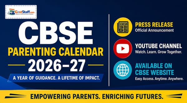 CBSE Launches Parenting Calendar 2026–27 : CBSE Press Release dated 29-04-2026