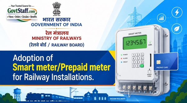 Adoption of Smart meter/Prepaid meter for Railway staff quarters, Vendors, Private contractors’ offices, restaurants, Union offices, etc.: Railway Board Order dated 19.06.2026 Adoption of Smart meter/Prepaid meter for Railway staff quarters, Vendors, Private contractors’ offices, restaurants, Union offices, etc.: Railway Board Order dated 19.06.2026