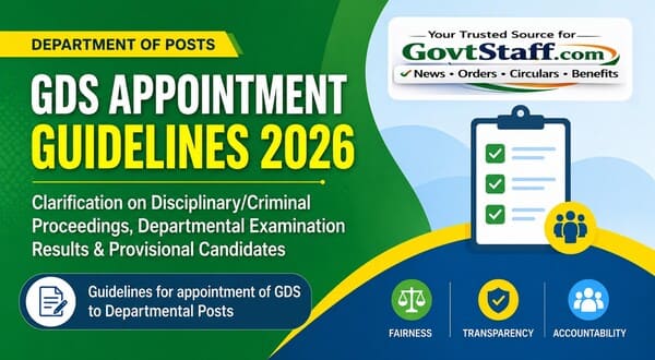 GDS Appointment Guidelines in Department of Posts: Clarification on Disciplinary and Criminal Proceedings