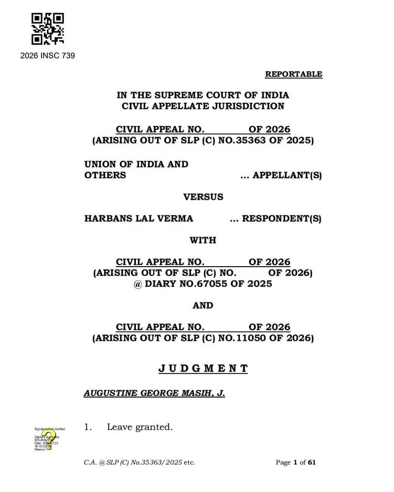 Major Relief: Supreme court clarification on MACP to guard category