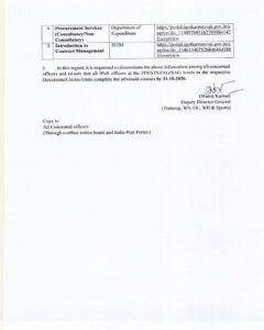 Completion of Courses on Procurement, Consultancy and Contract Management with Vendors through iGot Karmayogi and Dak Karmayogi (DKY) Portals 4 courses-on-procurement-consultancy-and-contract-management