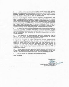 CBDT order on Tax treatment of ex-gratia compensation received under BSNL and MTNL Voluntary Retirement Scheme (VRS), 2019 4 ex-gratia compensation bsnl mtnl vrs tax treatment cbdt order